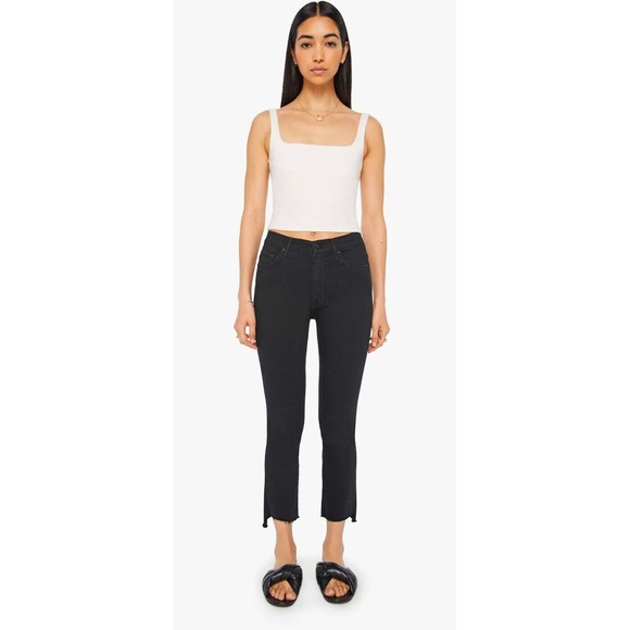 MOTHER Denim - The Insider Crop Step Fray $228 Wash:‎ Not Guilty Size 24